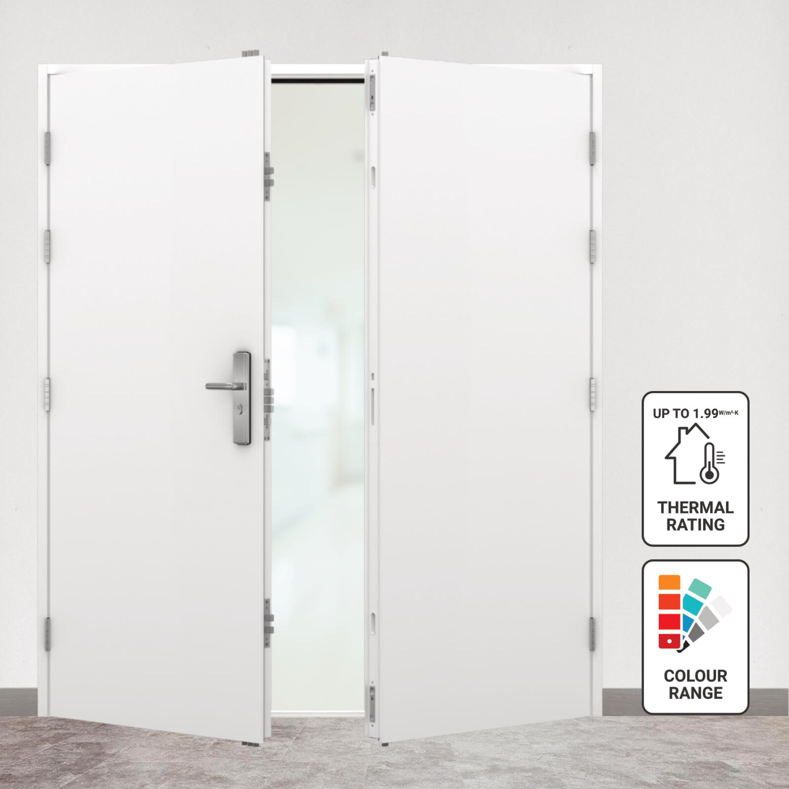 Insulated Steel Double Door Latham's Steel Doors