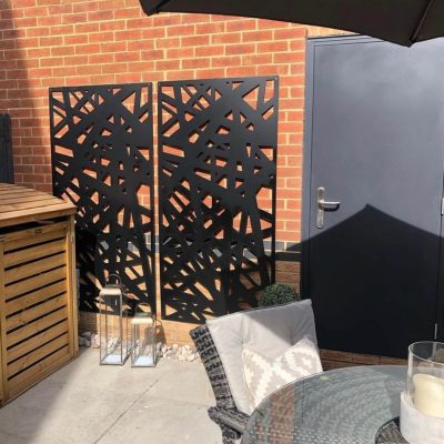 Anthracite grey flush garage door