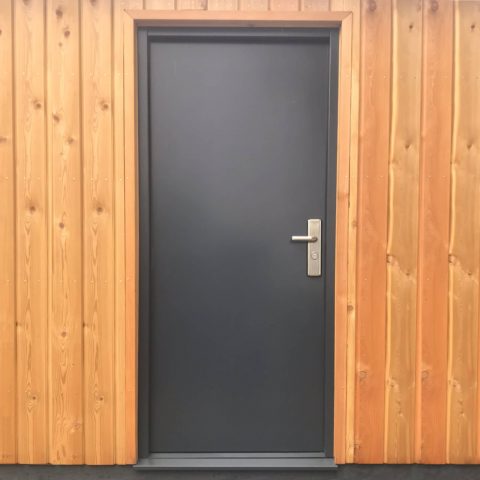 Anthracite grey budget steel door