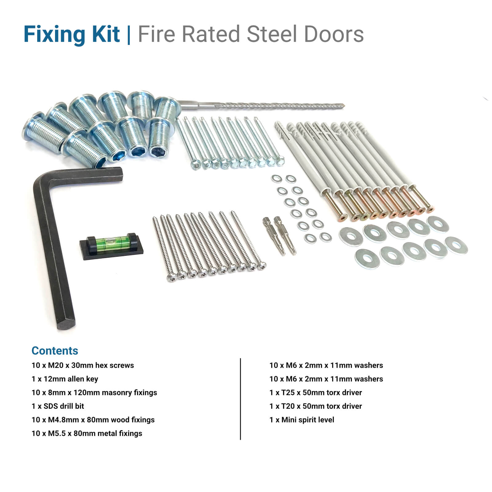 Fire Rated Fixing Kit