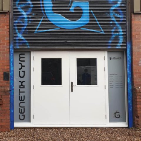 Genetix gym double door with side lights
