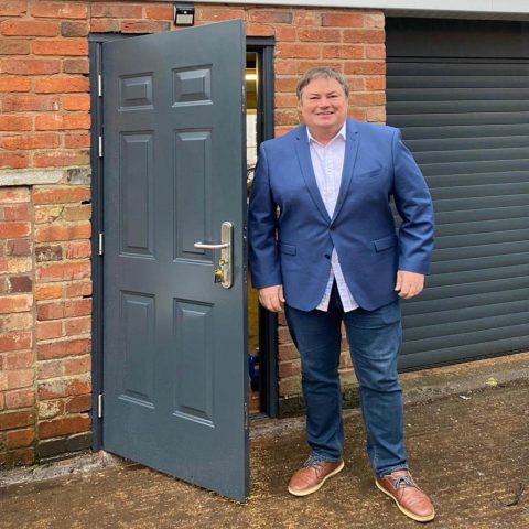 Mike Brewer panelled garage side door