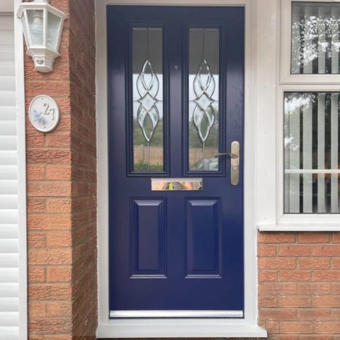 Oxford blue panelled front door