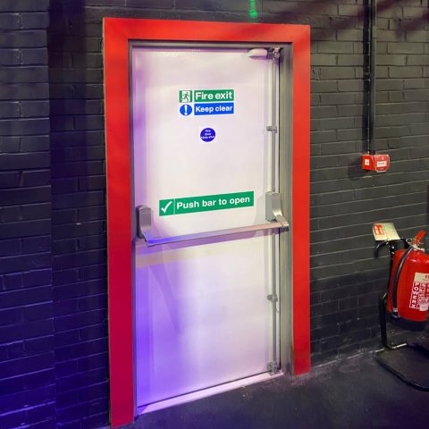 Security fire exit door