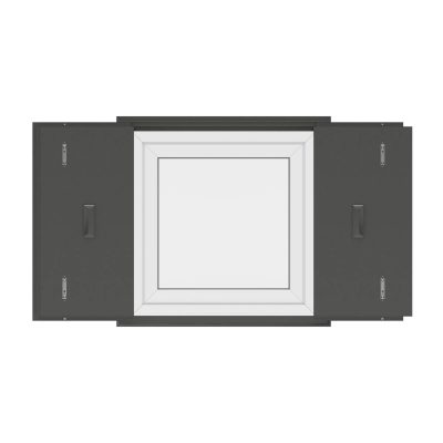 uPVC glazing external with shutter open