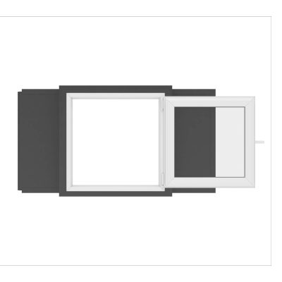 uPVC glazing internal with shutter open
