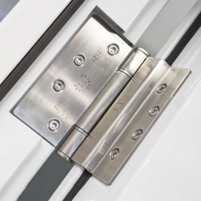 High security steel door hinge