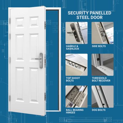 Security Panelled Steel Door USP