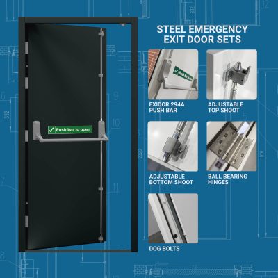 Steel Hinged Emergency Exit Door Sets USP