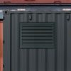 louvre wall panel in grey container