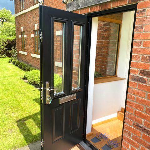 6 Panel glazed Front door open