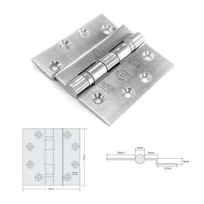 UKCA steel door hinge with CAD drawing