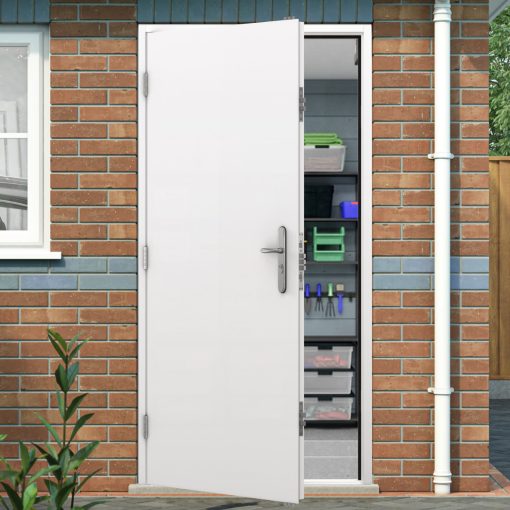 Left Hinged Opening Out Budget Garage Side Door