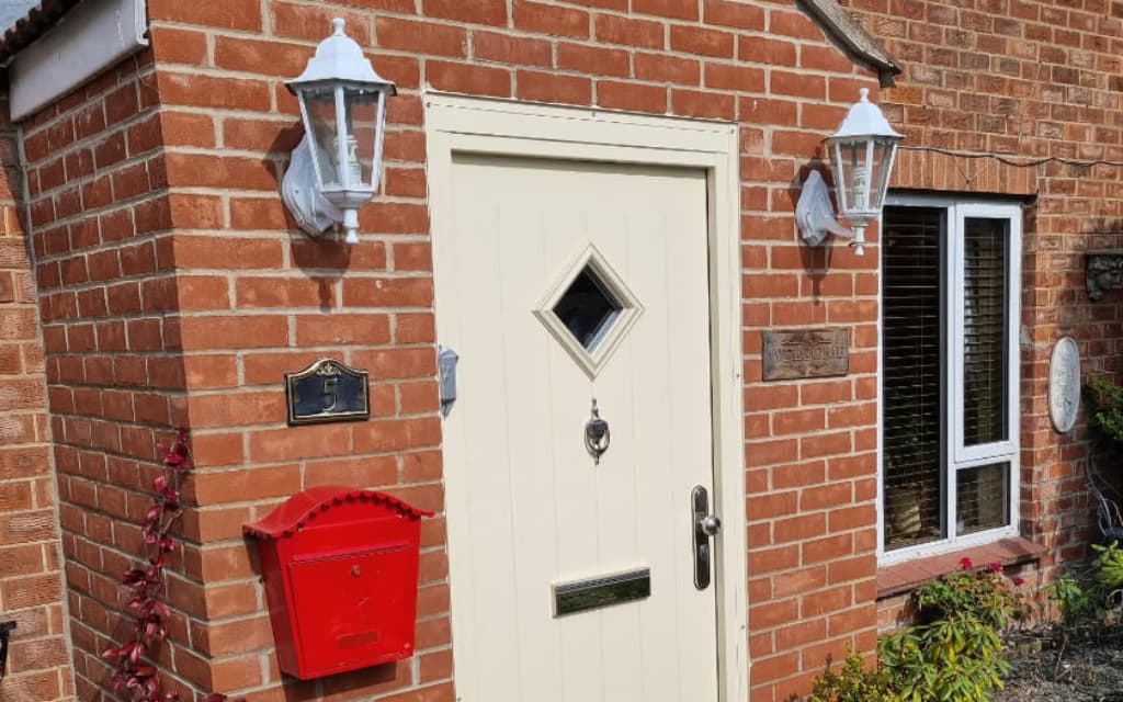 Example of a Cottage Style Steel Door