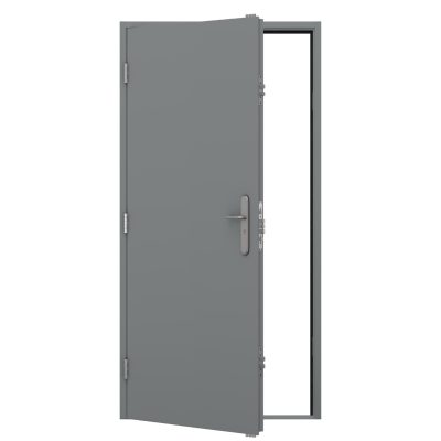Steel Hinged Personnel Door - Goosewing Grey (Stock)