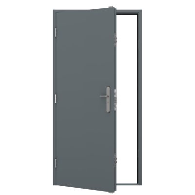 Steel Hinged Personnel Door - Merlin Grey (Stock)
