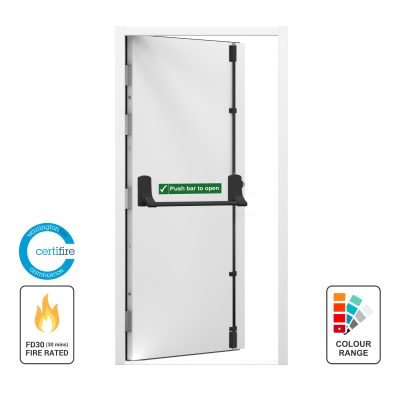 Latham's FD30 fire rated fire exit door