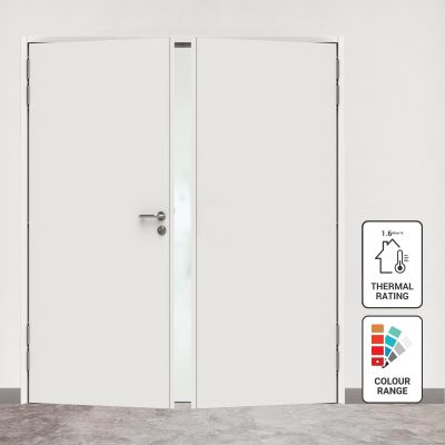 Example of a insulated steel double door