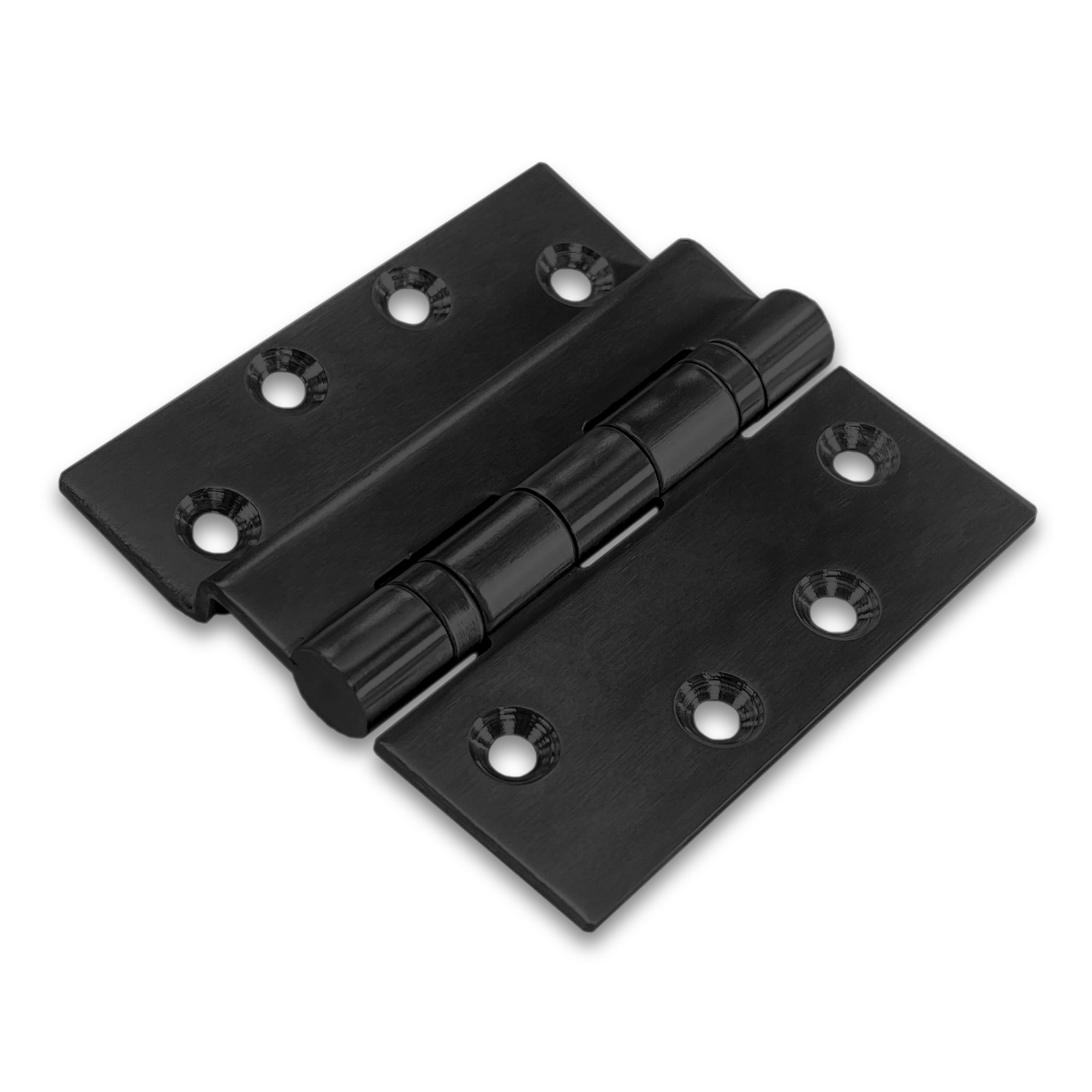Black hinge for a steel door