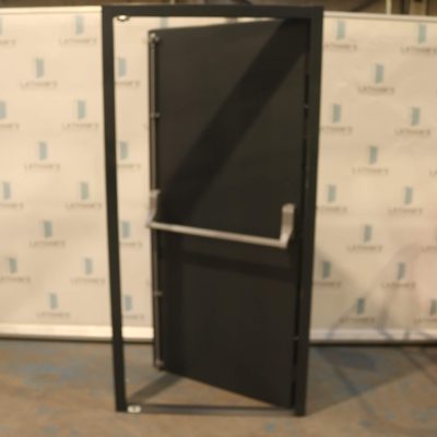 Security Fire Exit Door | 1195mm x 2020mm | Jet Black | LH OUT