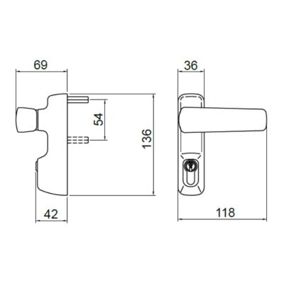ISEO 940 Outer Access Device CAD