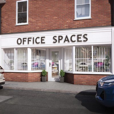 Security Window Bars CG Example Exterior Office