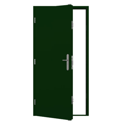 Steel Hinged Personnel Door - Juniper Green (Stock)