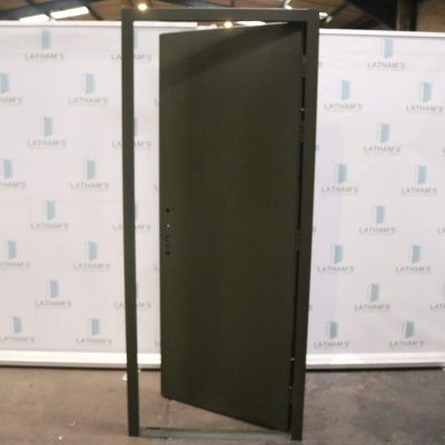 Security Steel Door | 890mm x 2095mm | Juniper Green | LH OUT/RH IN