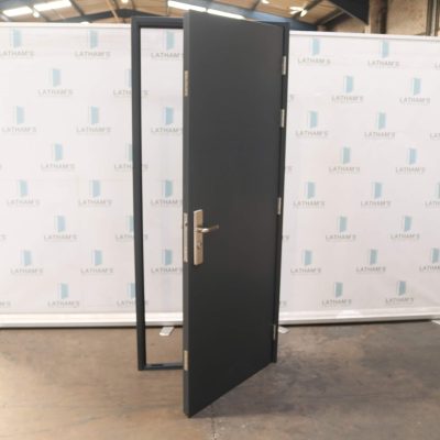 Security Steel Door | 890mm x 2095mm | Anthracite Grey | RH OUT/LH IN