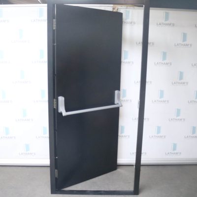 Budget Fire Exit Door | 995mm x 2095mm | Jet Black | RH OUT