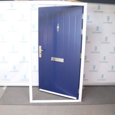 Security Cottage Style Front Door | 1095mm x 2020mm | Sapphire Blue | RH IN