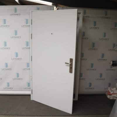 Security Cottage Style Steel Door | 1095mm x 2020mm | Latham's White | LH OUT/RH IN