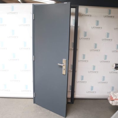 Budget Steel Door | 990mm x 2095mm | Anthracite Grey | LH OUT/RH IN