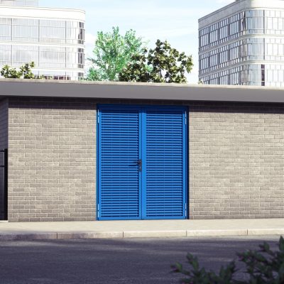 Double Fully Louvred Door Bike Store Sized Full 1x1