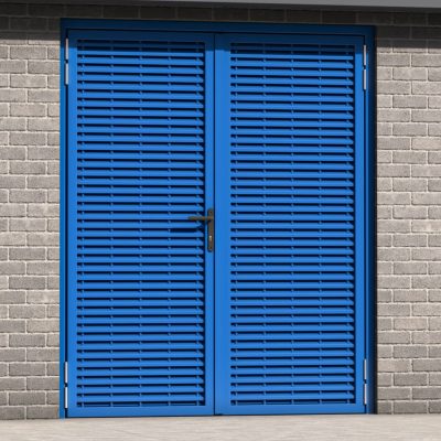 Double Fully Louvred Door Bike Store x1600 CGI