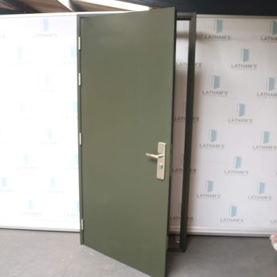 Security Steel Door | 990mm x 2095mm | Juniper Green | LH OUT/RH IN