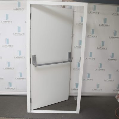 Budget Fire Exit Door | 995mm x 2020mm | Latham's White | RH OUT
