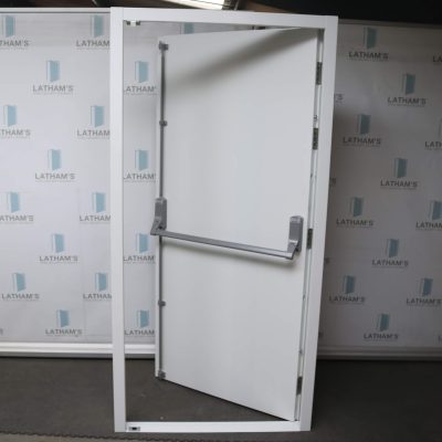 Budget Fire Exit Door | 995mm x 2020mm | Latham's White | LH OUT