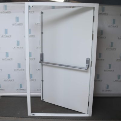 Budget Fire Exit Door | 1195mm x 2020mm | Latham's White | LH OUT