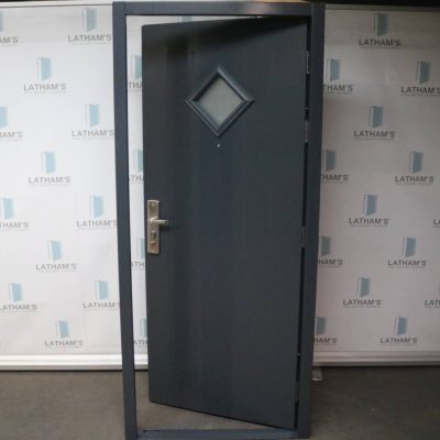 Security Glazed Cottage Style Steel Door | 895mm x 2020mm | Anthracite Grey | RH IN