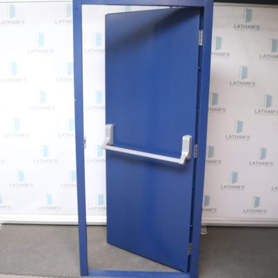 Budget Fire Exit Door | 895mm x 2020mm | Sapphire Blue | LH OUT
