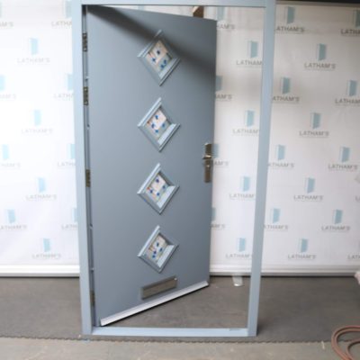 Security Glazed Front Door | 1095mm x 2020mm | Squirrel Grey | LH IN