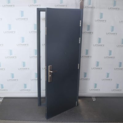 Security Steel Door | 795mm x 1860mm | Anthracite Grey | RH OUT/LH IN