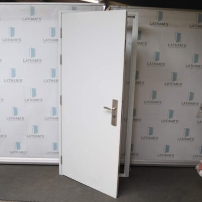 Security Cottage Style Steel Door | 895mm x 2020mm | Latham's White | LH OUT/RH IN