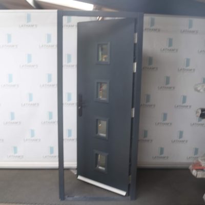 Security Glazed Front Door | 845mm x 2020mm | Anthracite Grey | RH IN