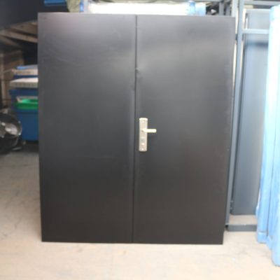 Double Security Steel Door | 1695mm x 2020mm | Jet Black | RH OUT/LH IN