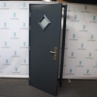 Security Glazed Cottage Style Steel Door | 845mm x 2020mm | Anthracite Grey | LH OUT/RH IN