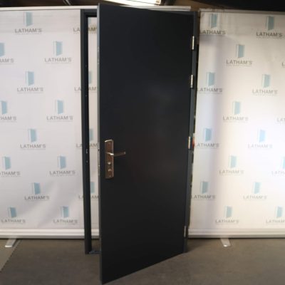 Security Steel Door | 910mm x 2065mm | Anthracite Grey | RH OUT/LH IN