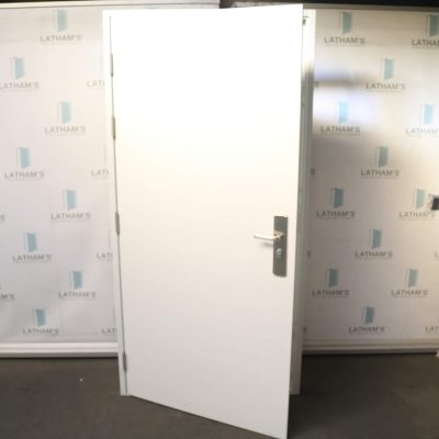 Security Cottage Style Steel Door | 995mm x 2020mm | Latham's White | LH OUT/RH IN
