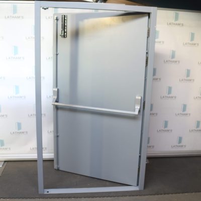 Security Fire Exit Door | 1195mm x 2020mm | Signal Grey | LH OUT